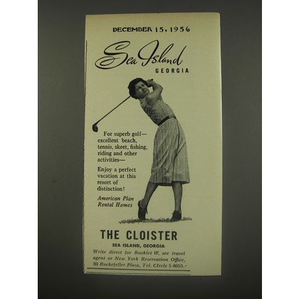 1956 The Cloister Resort Advertisement - Sea Island Georgia