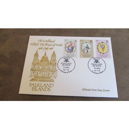 1981 Falkland Islands FDC Cover- Prince Charles Royal Wedding