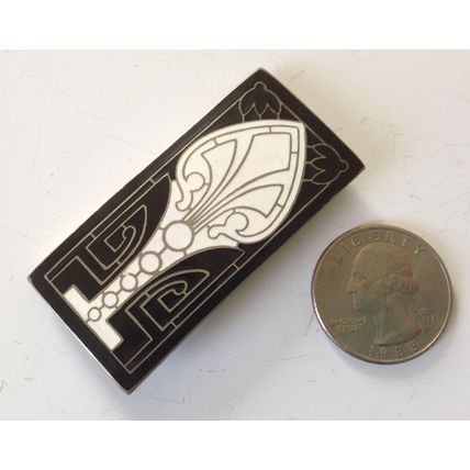 Hard Enamel Pin - Vintage "Art Nouveau" Lapel-Hat-Bag-Clothes / France 1900's