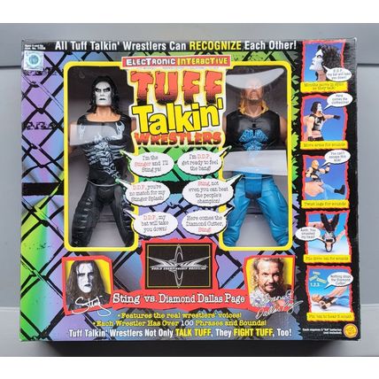 wwe wcw wwf ljn classic superstars 12" tuff talkin sting & ddp wrestling figures