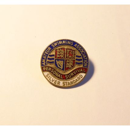 Amateur Swimming Association Personal Survival SILVER STANDARD enamel badge