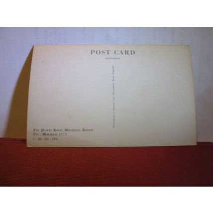 THE PRIORY HOTEL, WAREHAM, DORSET unused vintage postcard #