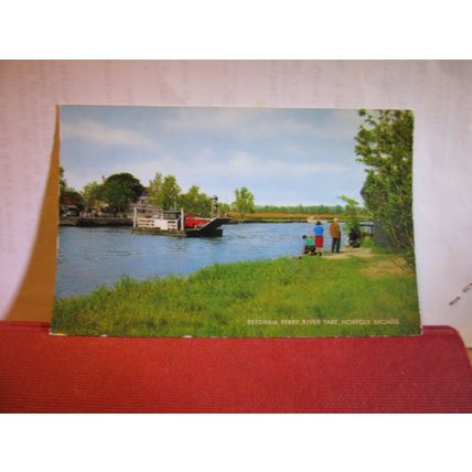 REEDHAM FERRY, RIVER YARE, NORFOLK BROADS used postcard 1968 pm =