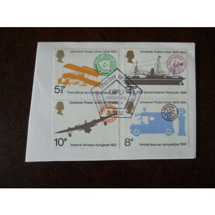 1974 GB Centenary Universal Postal Union set 4 fine used stamps SG954-7 FDI
