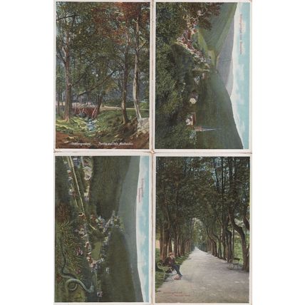 Schlangenbad, Gesamtansicht mit Kirche Snake 4x German Postcard s