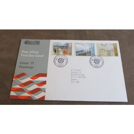 1971 GB FDC Cover - Ulster / Northern Ireland Paintings / Artists