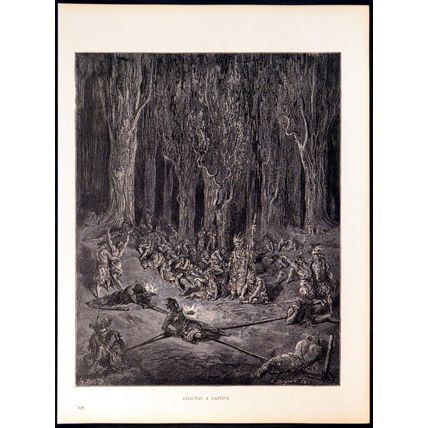 CHACTAS A CAPTIVE 1885 Gustave Doré - Chateaubriand ANTIQUE ENGRAVING