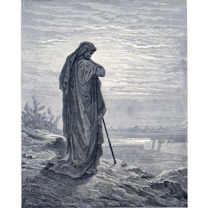 AMOS 1885 Gustave Doré - Auguste Trichon ANTIQUE ENGRAVING