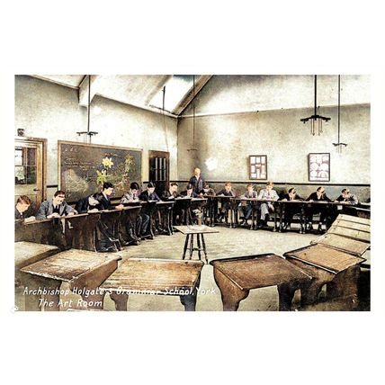 ptc5254 - Early Archbishop Holgate's Grammer |School Art Room, York - print 6x4