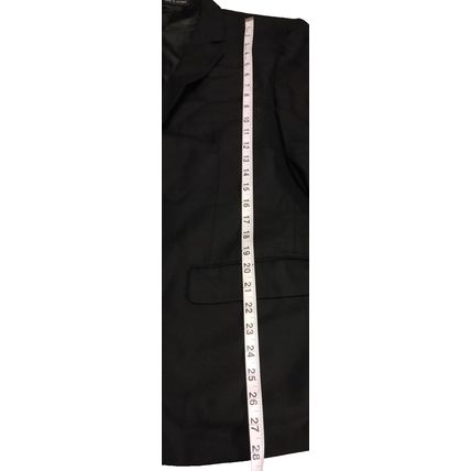 Jones New York Mens Blazer Black S46 Button Sleeve Inner Pockets Back Slit
