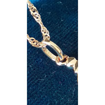 Vintage 1990-s 14 CT Rolled Gold Religious Pendant on Chain-Hallmarked 585 RG