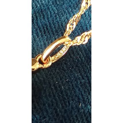 Vintage 1990-s 14 CT Rolled Gold Religious Pendant on Chain-Hallmarked 585 RG