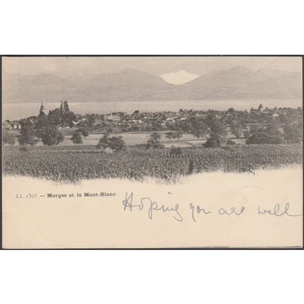 Morges et le Mont-Blanc, Vaud, 1900 - Jullien Frères CPA JJ1305
