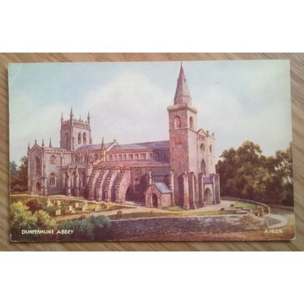 POSTCARD (ART COLOUR): FIFE, DUNFERMLINE ABBEY: 1956