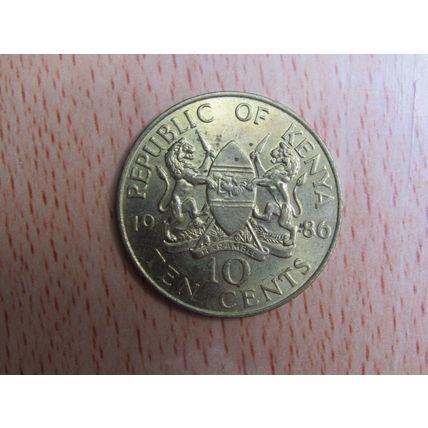 Kenya 1986 10 Cents Coin