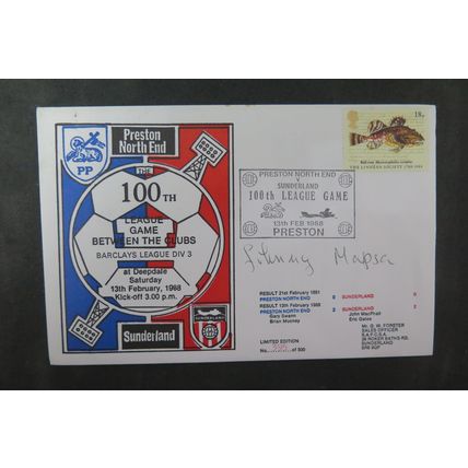 1988 FDC SUNDERLAND SIGNED BY LEGEND JOHNNY MAPSON .