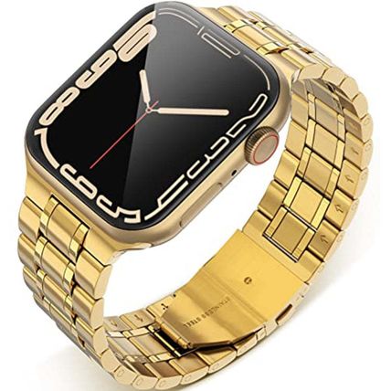 5-bead Stainless Steel Watch Band For Apple Watch Series, 7 45mm / 6&SE&5&4 44mm