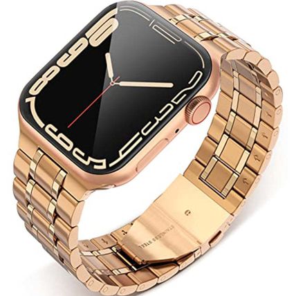 5-bead Stainless Steel Watch Band For Apple Watch Series, 7 45mm / 6&SE&5&4 44mm