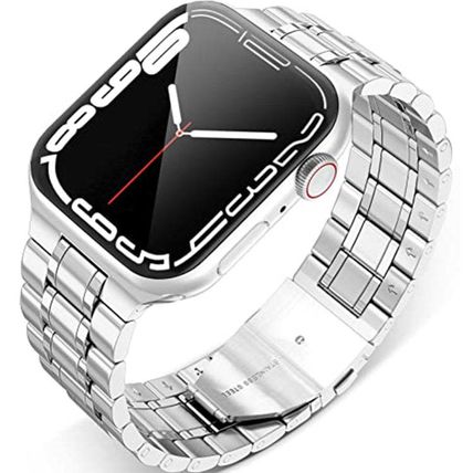 5-bead Stainless Steel Watch Band For Apple Watch Series, 7 45mm / 6&SE&5&4 44mm