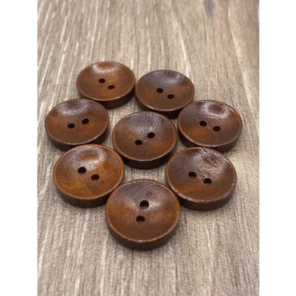 20mm Brown Wooden Buttons 2 Hole Oval Sewing Knitting Cardigan Handmade Clothing