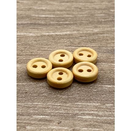 9mm Natural Brown Wooden Buttons Baby Cardigan Handmade Knitting Crafts 2 Hole
