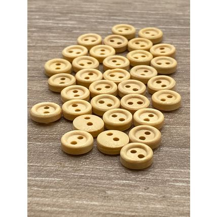 9mm Natural Brown Wooden Buttons Baby Cardigan Handmade Knitting Crafts 2 Hole