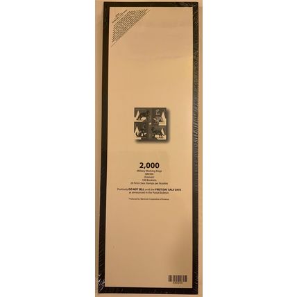 Military Dogs Full Sealed Pad of 100 Sheets (2000 Stamps) Scott 5508a