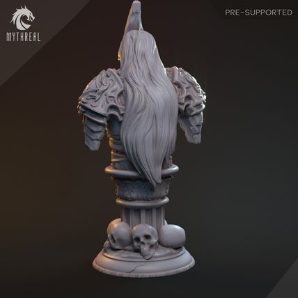 Mordred bust 75mm highly detailed miniature resin model and base 8k printed dnd