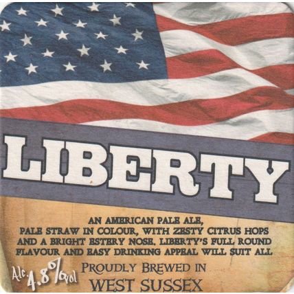 BEER MAT - ANCHOR SPRINGS BREWERY - LIBERTY - (Cat No 007) - (2013)