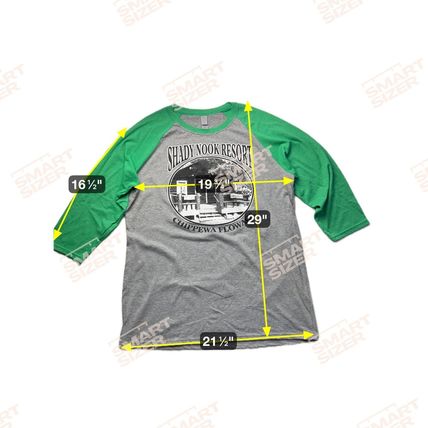 Shady Nook Resort Chippewa Flowage Hayward WI Raglan L T-Shirt Shirt