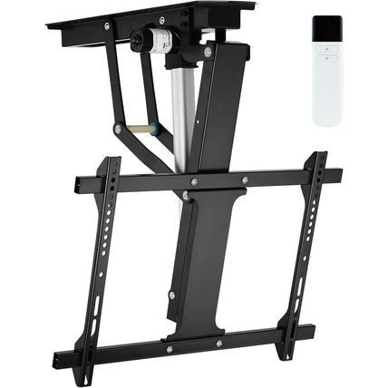 TOPSKY Electric Adjustable Ceiling TV Mount with Remote, Motorized Flip down Fit