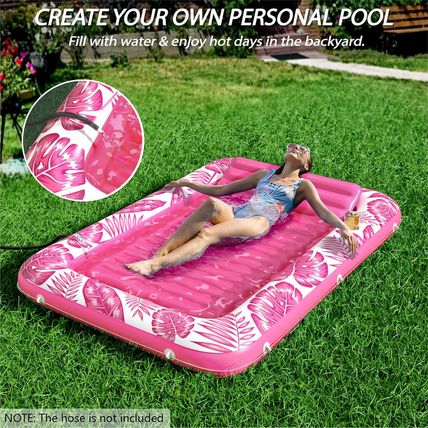 Jasonwell Inflatable Tanning Pool Lounger Float 4 in 1 Sun Tan Tub Sunbathing Po