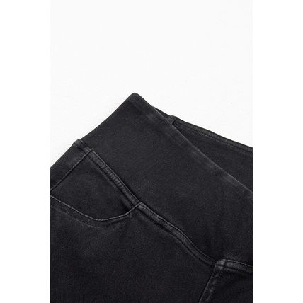 Black Arched Waist Stretchy Slim Fit Jeggings