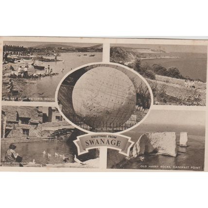 Multi View Greetings From Swanage Dorset Postcard (QDOR463)