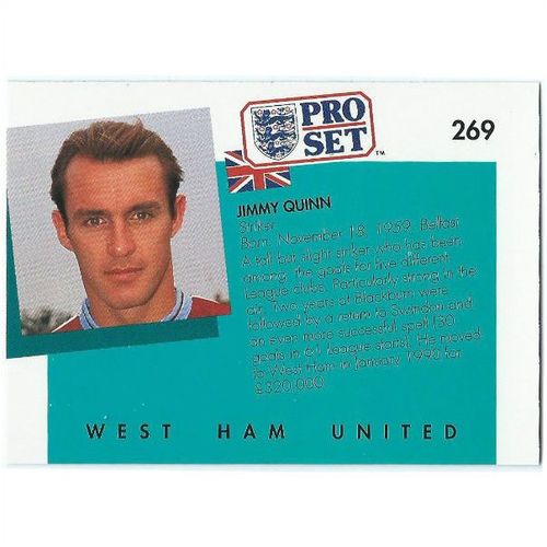 1990/1991 Pro Set Footbal - #269 - Jimmy Quinn
