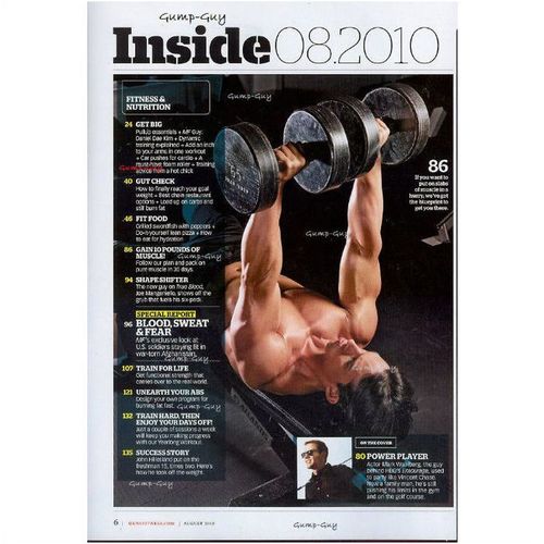 Mens Fitness magazine August 2010 Mark Wahlberg healthy pizza Customized Workout