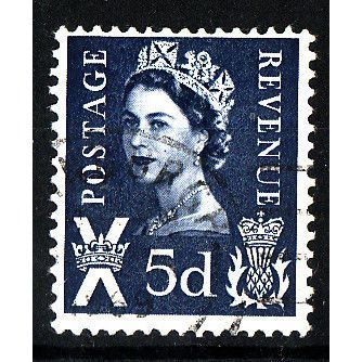 S11 Scotland, 5d blue Used Stamp