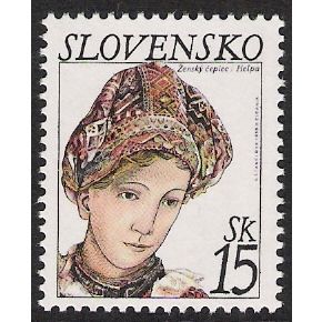 Mi 334: 15 Sk. multicoloured Beauties of our Country: Headdress: Hel'pa.
