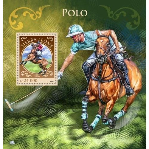 SIERRA LEONE 2016 SHEET MNH POLO SPORTS DEPORTES HORSES CHEVAUX 8A