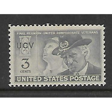 USA 1951 3c GREY CONFEDERATE VETERANS SG 995 M / MINT