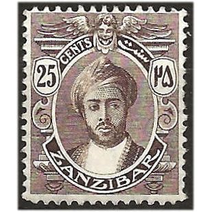 Zanzibar 1913 SG252 25c Sepia Mounted Mint . ..