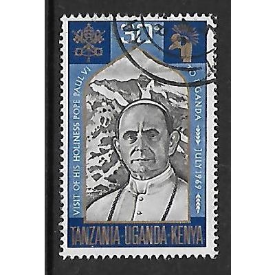 KENYA UGANDA TANGANYIKA 1969 30c VISIT OF POPE PAUL VI TO UGANDA SG264 FINE USED