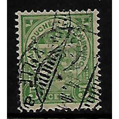 LUXEMBOURG 1906 COAT OF ARMS 5c GREEN SG 160 FINE USED#