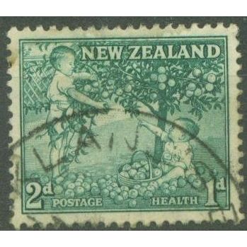 NEW ZEALAND - 1956 Health Stamps - 2d + 1d blue-green - FU