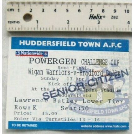 2003 ticket Wigan Warriors v. Bradford Bulls, Senior Citizen