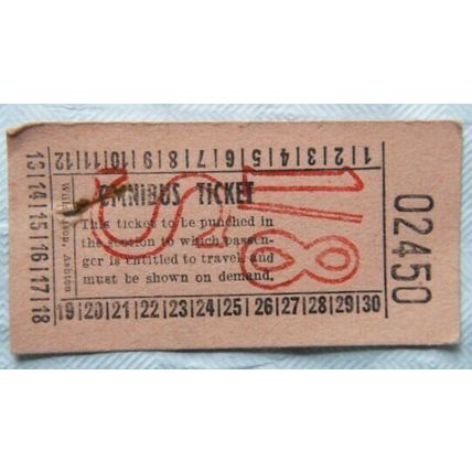 Vintage: 1/8 single ticket, Williamson, Ashton
