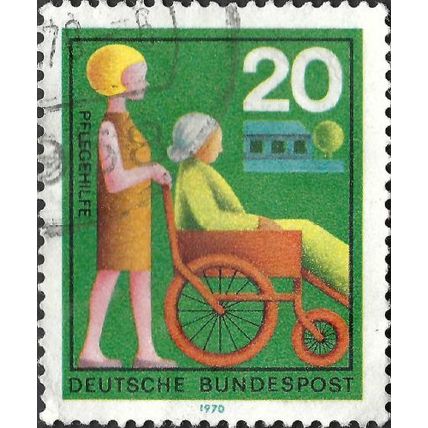 GERMANY, Care assistance, green 1970, 20pf