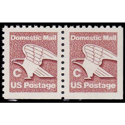 1948 20c C Eagle Fine MNH Dry Gum BPS Hor Pair BR V4927