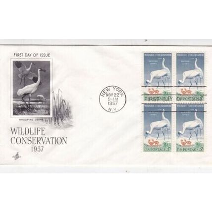 United States 1957 Wildlife Conservation FDC New York cancel Unaddressed VGC