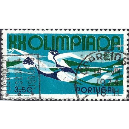 PORTUGAL, OLYMPICS, Munich, Butterfly stroke, blue 1972, 3.50Esc